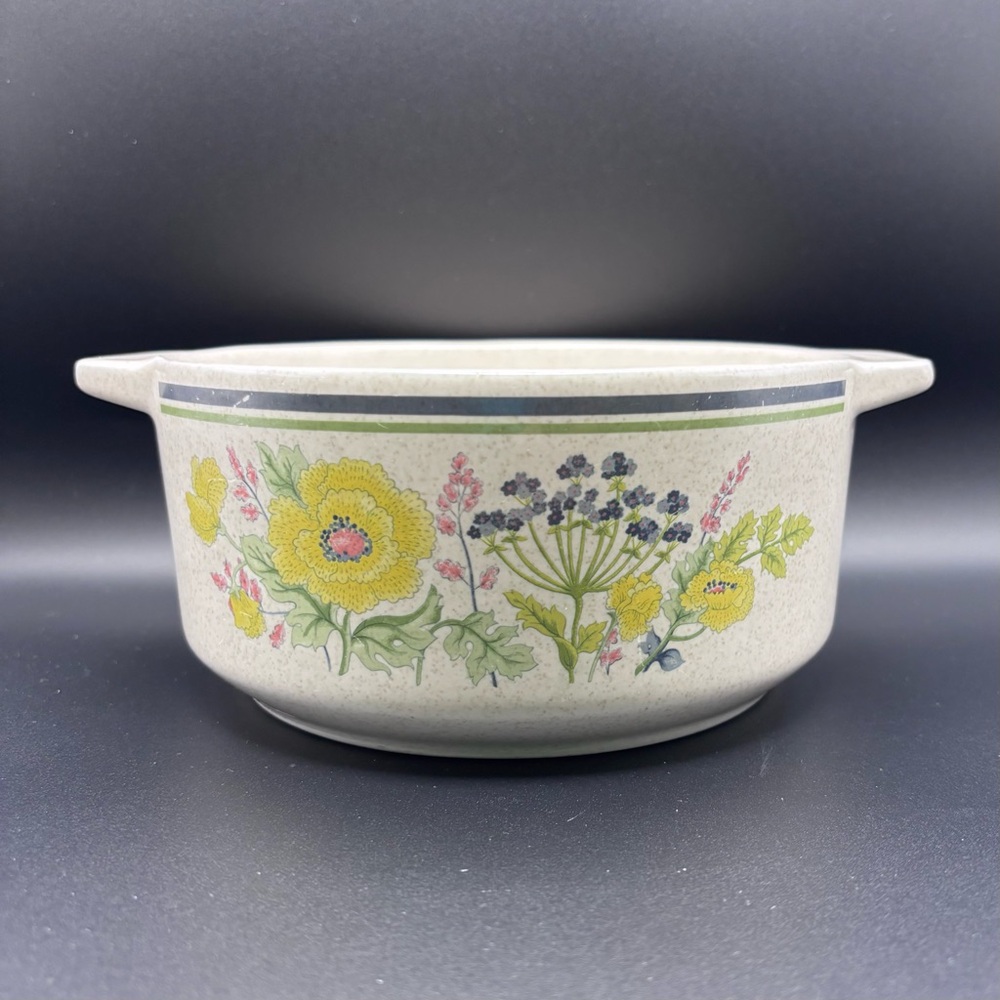 Lenox Temper-Ware Summer Spice Round Open Casserole Bowl 1.25 Quarts Vintage